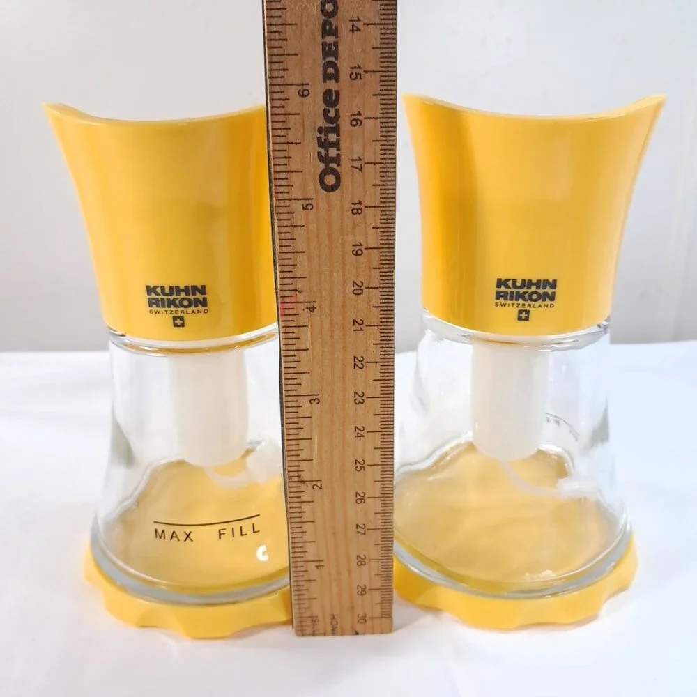 KUHN RIKON Swiss Vase Mister Yellow Oil Vinegar Dispenser Spritzer Spray set‎ 2